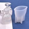 Molde longitudinal de pegamento de cristal DIY bolsa pequeña bolsa de dinero colgante joyería molde de silicona en stock venta al por mayor