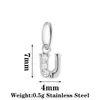 Nuevo Colgante de Acero Inoxidable Letra Zirconia Venta Caliente Accesorios para Collares Pendientes DIY 26 Dijes de Letras Inglesas A-Z