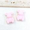 Flocagem Colorida Urso Violento Pelúcia Contas Furador Reto Contas Material para Corrente de Celular DIY Acessórios de Joalheria em Acrílico