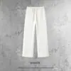 Pantalones Deportivos Casuales de Algodón Puro Pesado Estilo Americano Personalizados de la Isla Cai Xiang para Hombre, Pantalones de Pierna Recta Sueltos de Alta Gama, Pantalones de Moda Urbana para Hombre