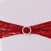 Encosto elástico para cadeira, flor, lantejoulas, laço para cadeira, hotel, casamento, suprimentos para casamento, capa para cadeira, tiras decorativas de lantejoulas
