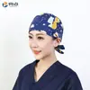 Gorro Quirúrgico Estampado Femenino Algodón Puro Gorro de Enfermera Gorro Baotou Nacido de la Luna Doctor de Clínica Dental y Estomatológica Gorro de Trabajo Masculino