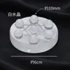 Matriz de Siete Estrellas de Amatista Natural con Base de Cristal Morado y Blanco, Disco de Piedra Cruda de Cristal, Adorno Mayorista para Mejorar la Fortuna en la Oficina en Casa