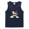 Chaleco de Verano para Niños Estilo Coreano Algodón Casual Camiseta Base Absorbente de Sudor Color Caramelo Sudadera sin Mangas para Niños