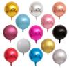 Globo de papel de aluminio 4D 10 pulgadas 15 pulgadas 18 pulgadas 22 pulgadas 32 pulgadas decoración de globo de película de aluminio redondo 4D globo de cumpleaños