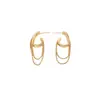 Pendientes de Cadena Geométrica con Borlas de Diseño de Nicho, Pendientes de Metal Minimalistas de Gama Alta, Pendientes Simples y Elegantes para el Día a Día