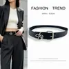 Accesorios para Cinturón Cinturón de Cuero de Alta Gama para Mujer Moderno Versátil Estilo Coreano Decorativo para Jeans Simple Ins Negro