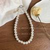 Colar Elegante Retrô Coreano com Pérolas e Contas Camada Única Camada Dupla Popular na Internet Simples Corrente Clavicular Colar Corrente Simples Atacado Feminino