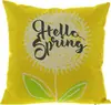 Estilo ins Patrón de Flores de Primavera Lino Resistente al Desgaste Cojín para Silla de Exterior Hogar Funda de Cojín Suave a Medida para Mesita de Noche Ventana Saliente
