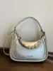 Bolsos Nicho de Alta Gama Transfronterizos 2025 Nuevo Bolso Cruzado Popular con Textura para Mujer Versátil de un Solo Hombro Sobaco Bolso Cuadrado Pequeño