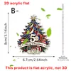 Adornos planos acrílicos 2D de Santa Claus y muñeco de nieve más vendidos transfronterizos, adornos colgantes decorativos con temática navideña