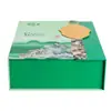 Empaque de Té Verde Impresión Personalizada de Logo Caja Estilo Libro de Gama Alta Caja de Regalo Personalizada Estampado en Caliente Caja de Empaque de Té Verde Personalización
