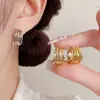 Brincos de Argola de Metal Cruzados Geométricos Moda Transfronteiriça Europeia e Americana Design Único Nicho Senso de Design Estilo Frio Ear Cuff Atacado