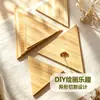 Peças Triangulares de Bambu para Artesanato DIY Infantil, Materiais de Pintura, Corte e Gravação, Letreiros Personalizados e Perfuração, Artesanato em Bambu