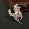 Broche de caballo del zodíaco joyería año del caballo aleación diamante corsage moda fabricantes de ropa pedido al por mayor