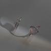 Anillo Elegante de Plata S925 Estilo Coreano con Piedra Preciosa para Mujer, Anillo Abierto Retro de Doble Capa con Flor, Tendencia Elegante de Anillo con Forma Especial para Dedo Índice