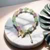 Pulsera de Ojo de Gato Mariposa Blanca/Azul/Morada/Verde/Rosa para Mujer Moda Elegante Más Fácil de Combinar Pulsera de Temperamento Transmisión en Vivo Nuevo Estilo Caliente