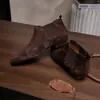 Botines Planos de Punta Cuadrada para Mujer 2026 Otoño/Invierno Nuevos Versátiles Mate Adelgazantes Suela Plana Moda Botas Chelsea para Mujer Tendencia