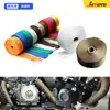 Tubo de escape modificado retro para motocicleta tela antiescaldado tela banana algodón de aislamiento térmico para escape de motocicleta algodón de aislamiento acústico tela ignífuga