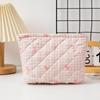 Amor Simples Bowknot Viagem Portátil Cosméticos Bolsa Grande Capacidade Ins Bolsa de Higiene Pessoal de Alto Valor Bolsa de Armazenamento Feminino
