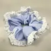 Estilo Japonês e Coreano Ins Cor Sólida Suave Cetim Anel de Cabelo Grande Intestino Textura Macia Cera Fio de Cabelo Renda Fada Acessórios de Cabelo Novo Primavera e Verão
