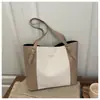 Elegante Bolso de Viaje para Mujer, Gran Capacidad, Nuevo Estilo Otoño e Invierno, Bolso de Hombro Tote Retro de Bloques de Color Simples