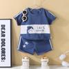 Traje de manga corta para niños y niñas camiseta verano bebé ropa de bebé ropa infantil coreana marea ropa de verano una generación de pelo