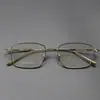 Nuevo Marco Cuadrado de Alambre Dorado para Gafas de Miopía Marco Ultra-Ligero de Titanio Puro Marco para Gafas de Negocio Hombres Lex
