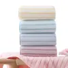 Etiquetado Transfronterizo, Rayas de Color Catiónico Tejido de Punto por Urdimbre, Toallas Gruesas de Terciopelo Coral, Toallas de Baño, Suaves, Absorbentes y Libres de Pelusa