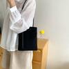 Estilo Coreano Otoño e Invierno 2025 Nuevo Bolso de Hombro para Mujer de Gamuza Nicho Retro Bolso para Teléfono Móvil Ropa de Trabajo Versátil Bolso Cuadrado Pequeño