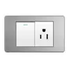 Tomada de Interruptor Taiwan Tipo 118, Aço Inoxidável Branco Doméstica 110V Padrão Americano Tomada de Interruptor de Parede Estilo Tailandês-S18