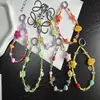 Flor de Dopamina de Verano Colgante Lindo Creativo Hecho a Mano Corto Anti-Pérdida Cadena Universal para Bolso para Niñas