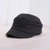 Chapéu de Equitação Minimalista Cor Sólida Estilo Japonês, Boina Casual Amassada com Topo Plano Artístico, Boina Versátil Vintage