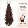 Peruca Rabo de Cavalo Cabelo Longo Infantil Preguiçoso Fofo Tira Faixa Cabelo de Simulação Leve Natural Micro-ondulado Rabo de Cavalo Baixo