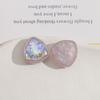 Pendientes de horquilla con parche de resina, de colores dulces, cóncavos y convexos, brillantes y a la moda, que combinan con todo, accesorios de joyería DIY.