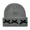 Fabricante Sombrero de Lana de Lazo Waffle Versátil Suelto Cálido Protección para las Orejas Gorro de Punto Invierno Sombrero Nuevo Venta al por Mayor