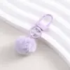 Chaveiro Acessório Pingente de Bola de Pelúcia Fofa Acessório para Joias DIY Fivela de Porta Rotativa Porta-Chaves Decoração de Bolsa