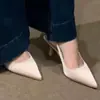 Sandalias Elegantes de Verano 2026 de Punta Fina, Corte Bajo, sin Cierre, Zapatos de Moda, Estilo Básico, Tacón Medio, Zapatos Profesionales para el Trabajo, Zapatos de Mujer