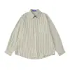 Camisa retro de cuadros finos de manga larga estilo americano, corte holgado, colección primavera/otoño para hombre, camisa versátil de estilo japonés con un ambiente urbano moderno y un cuello clásico