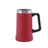 Taza de Cerveza Brasileña de 24 oz con Asa, Gran Capacidad, Portátil para Uso en Exteriores, Oficina, Coche, Taza Térmica con Caja de Regalo