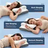 Almohada de Espuma Viscoelástica Amazon Forma de Cuerno de Vaca Mariposa Almohada de Soporte para el Cuello para Dormir Núcleo de Almohada sin Hundimiento Almohada de Memoria de Rebote Lento