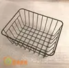 Cesta de Armazenamento Doméstica Estilo Nórdico (Marrom) Estrutura Multifuncional de Metal para Armazenamento de Toalhas, Cosméticos, Frutas