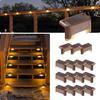 Luz Solar Exterior Escadas Pátio Luz LED Luz de Deck À Prova d'Água Porta da Frente Pátio Garagem Deck Luz de Degrau