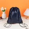 Pantalones Impermeables de Poliéster 210D con Bolsillo de Solapa con Cordón Bolsa de Mochila Deportiva con Cordón de Tela Oxford Bolsa de Publicidad para Entrenamiento de Estudiantes Logo Personalizado