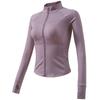 Cross-border Fitness Fleece-fored Slim Sports Jacket Stretch Collar Tight Long Sleeve Yoga Jacket Running Outono e Inverno Novo