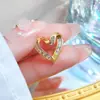 [Oro Real de Cobre] Giro Amor Personalidad Comercio Exterior Transfronterizo DIY Joyería Hecha a Mano Cobre Circonio Microincrustado Accesorios Colgantes