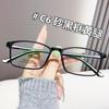 Nuevos lentes cuadrados de montura grande, montura para gafas para miopía, estilo coreano, montura completa, montura para gafas de hombre, patilla de gafas bicolor personalizada, gafas lisas