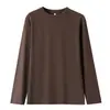 Camiseta base térmica de cuello redondo amigable con la piel para hombre, engrosada para otoño e invierno, cálida y con forro polar, camiseta de manga larga para usar en capas