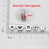 8mm Use com brilho Estrela Amor Flor Acessórios diy Personalidade Cinto Pulseira Celular Corrente Chaveiro Pingente
