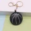 Llaveros creativos de cuero PU multicolor para baloncesto, fútbol, béisbol, tenis, colgantes de llave deportivos al por mayor